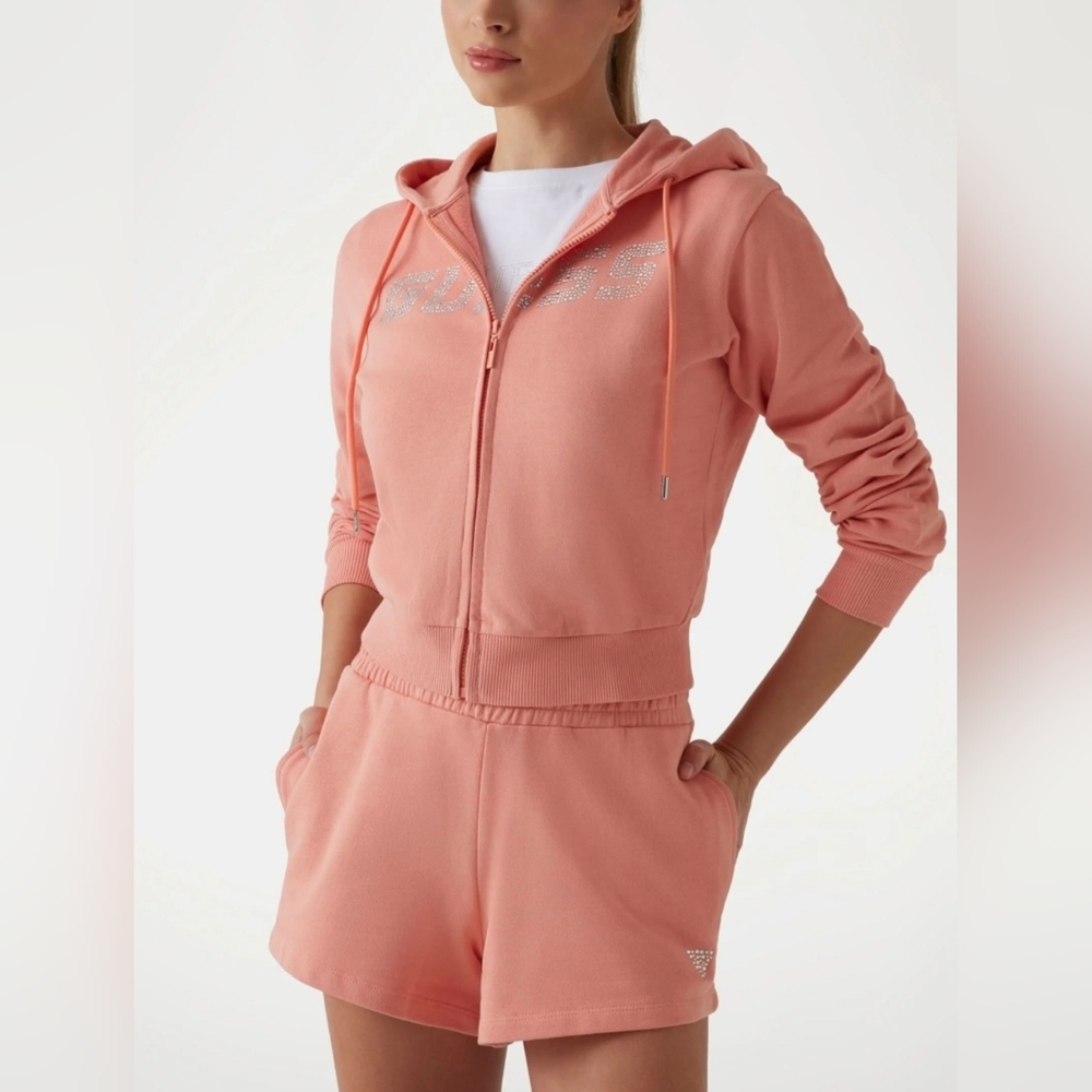 (S)🍑❔️Guess❔️🍑 Zip-Up Peachy Beachy Hoodie